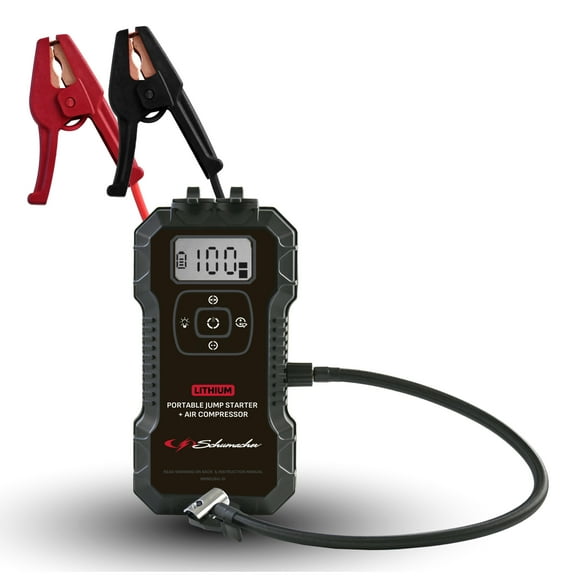 Open Box Schumacher Electric 1800A Lithium Car Battery Jump Starter and Power Pack, Air Compressor, USB, 12V Sports, Auto, Marine Batteries, SL1686