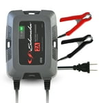 Schumacher Electric Fully Automatic 2A 6V / 12V Battery Charger & Maintainer - Multi-Stage Smart Charging with Quick-Connect Clamps - Car Battery Charger for Motorcycles, Lawn Mowers & More - SC1588