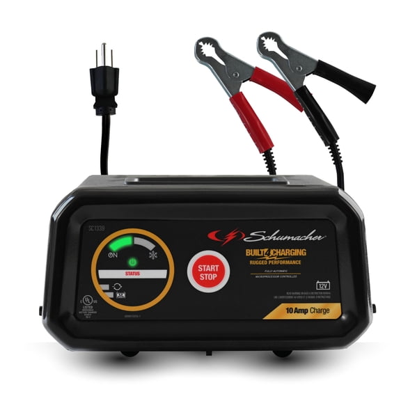 Schumacher Electric 10A Car Battery Charger and Maintainer, 12V Sport, Auto, and Marine Batteries, SC1339