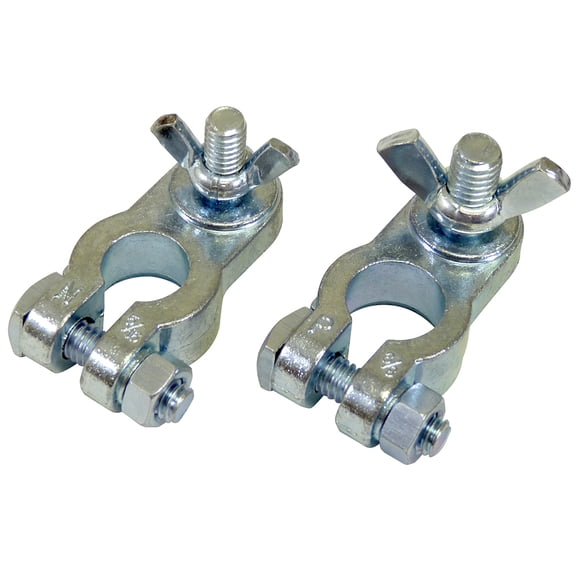 Schumacher Marine Battery Terminals- 2-Pack w/Wing Nuts Zinc Plated