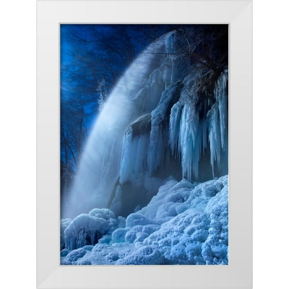 Schumacher, Nicolas 11x14 White Modern Wood Framed Museum Art Print Titled - Frozen In The Moonlight