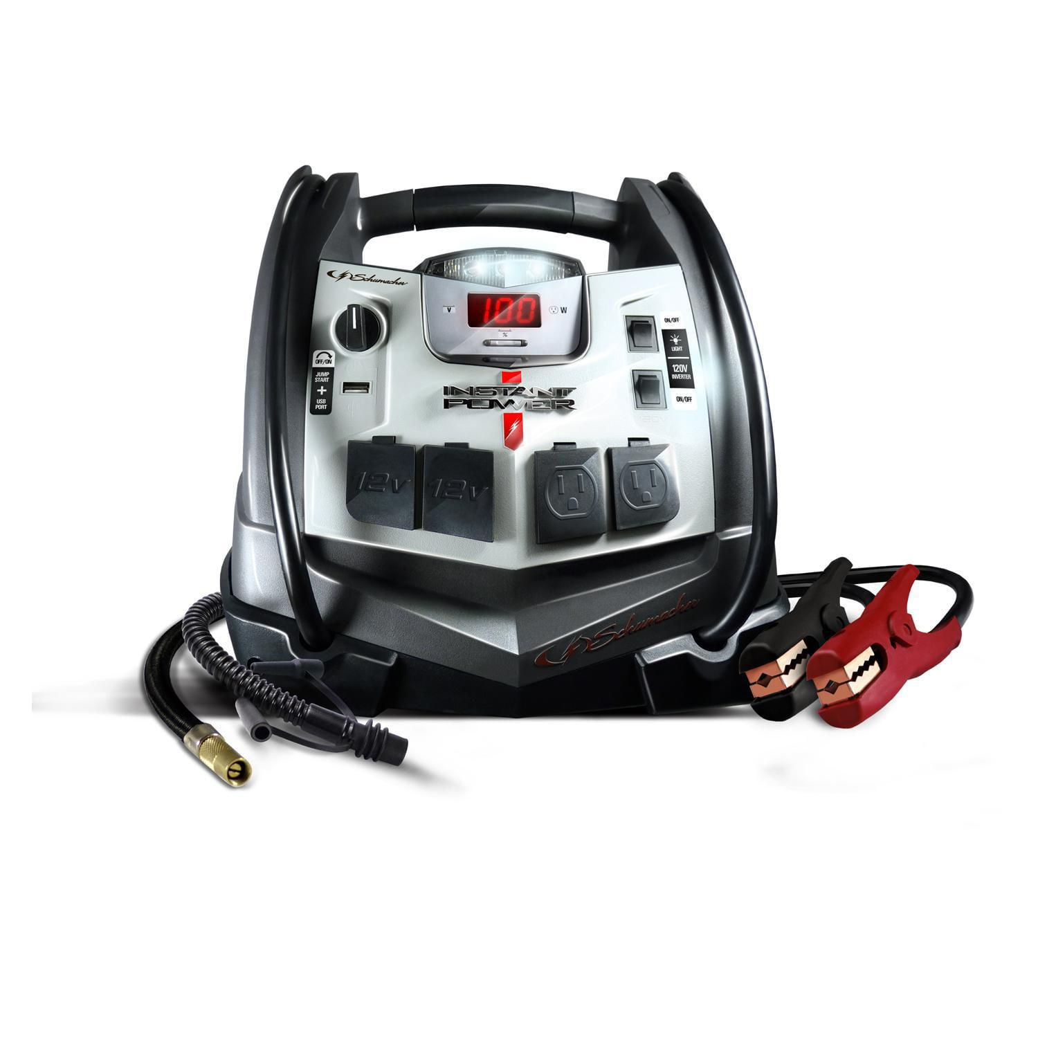 Schumacher 12V 1200A Portable Jump Starter with Air Compressor