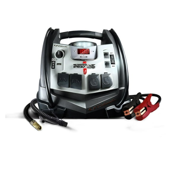 Schumacher Electric 1200A Car Battery Jump Starter/Power Station, 150-PSI Air Compressor, USB Charging, 12V Sport, Auto, and Marine Batteries, SJ1332