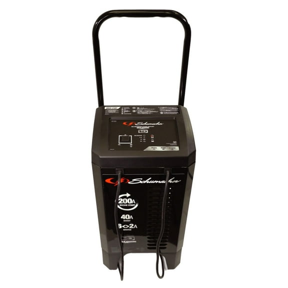 Schumacher Electric 4-in-1 200 Amp Car Battery Charger, Engine Starter, and Boost Maintainer, Fully Automatic Wheeled, 40 Amp boost, 12V, SC1324