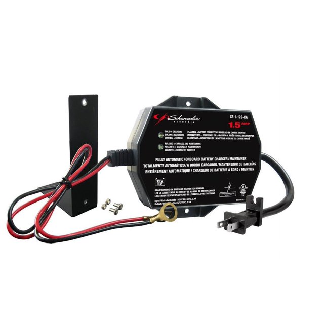 Schumacher SE-1-12S Automatic Onboard Battery Charger/Maintainer, 1.5A