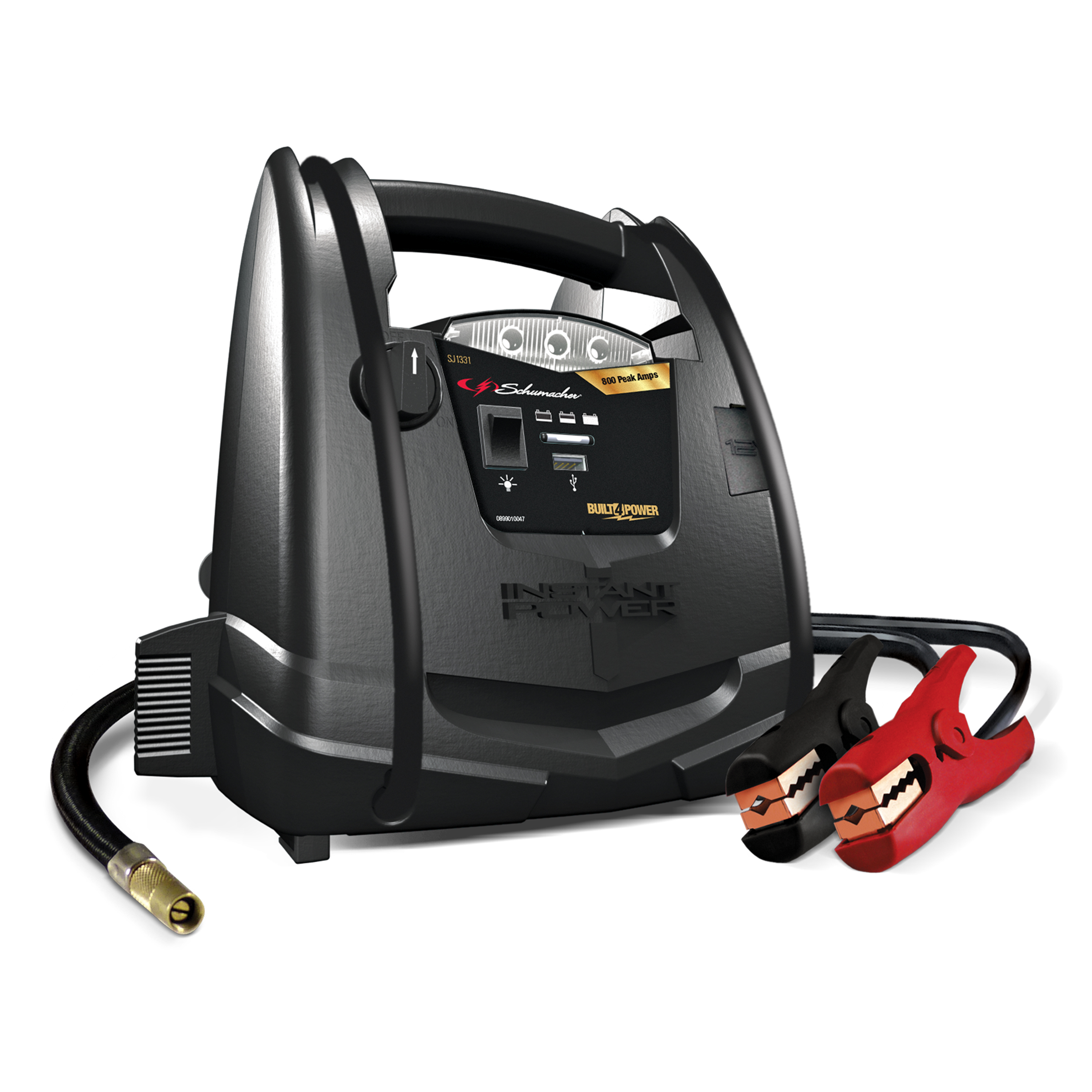12V Manual Wheeled Battery Charger - 200A Jump Starter, 40A Boost, Rolling