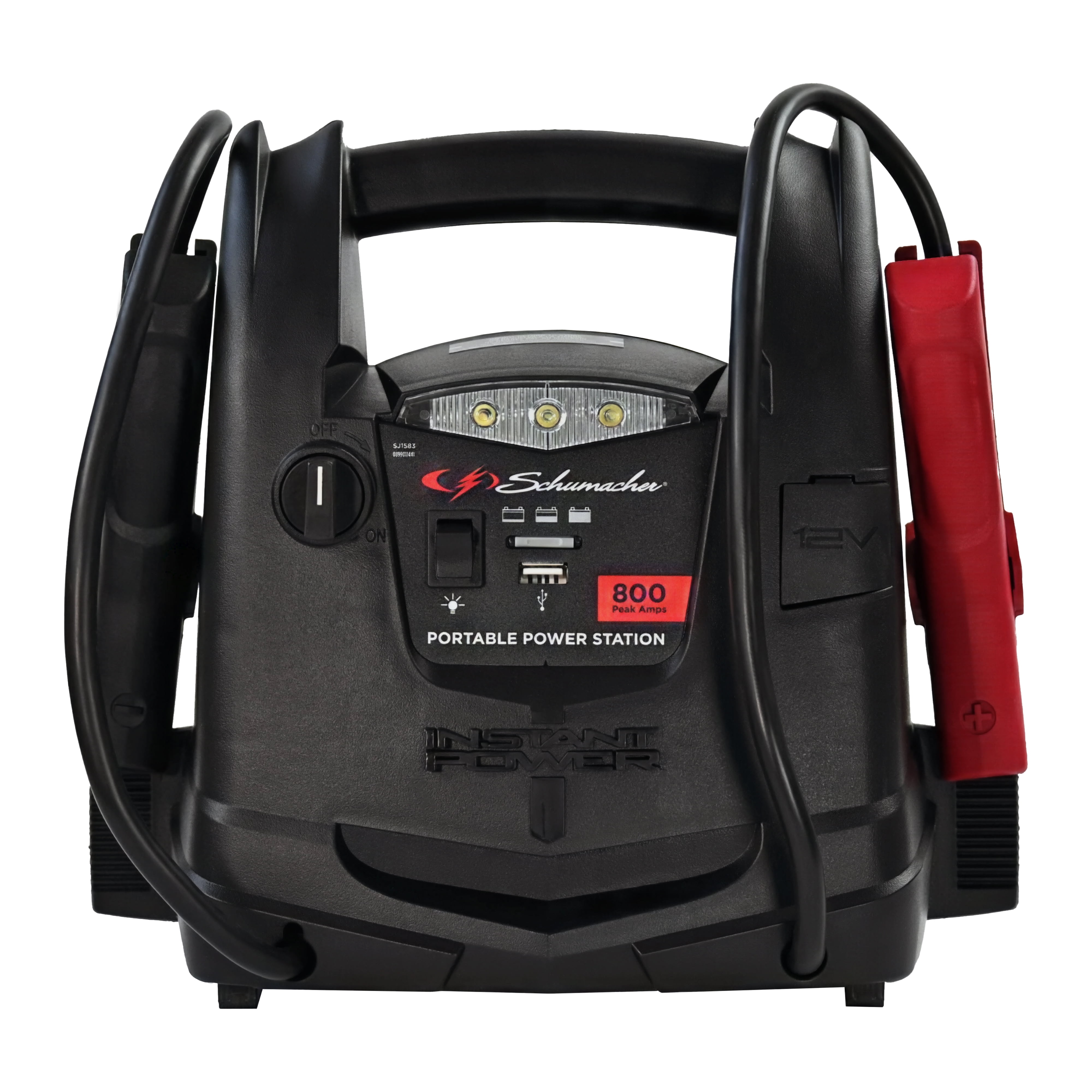 Schumacher Electric 4-in-1 800 Amp Car Battery Jump Starter and Portable Power Station, 150-PSI Air Compressor, 12V/USB, SJ1583