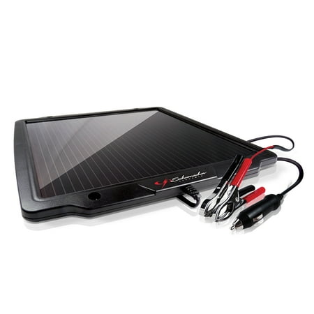 Schumacher Electric 4.8W Solar Car Battery Maintainer, Amorphous Solar Technology, Water Resistant, 12V Sport, Auto, and Marine Batteries, SP-400