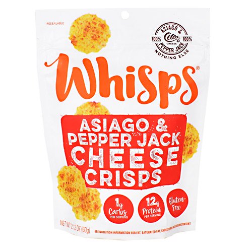 Schuman Cheese Whisps Cheese Crisps, Asiago & Pepper Jack, 12 2.12 oz