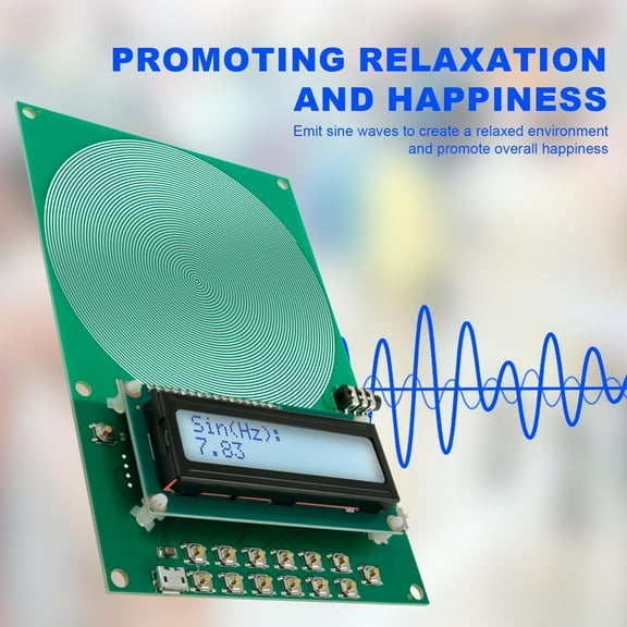Schumann Waves Resonance Generator | 7.83Hz Low Frequency Audio Resonator | Adjustable 0.1Hz-30kHz | Stress Relief, Relaxation, Meditation, Yoga | USB Powered | 15.5x10.5x2.8cm