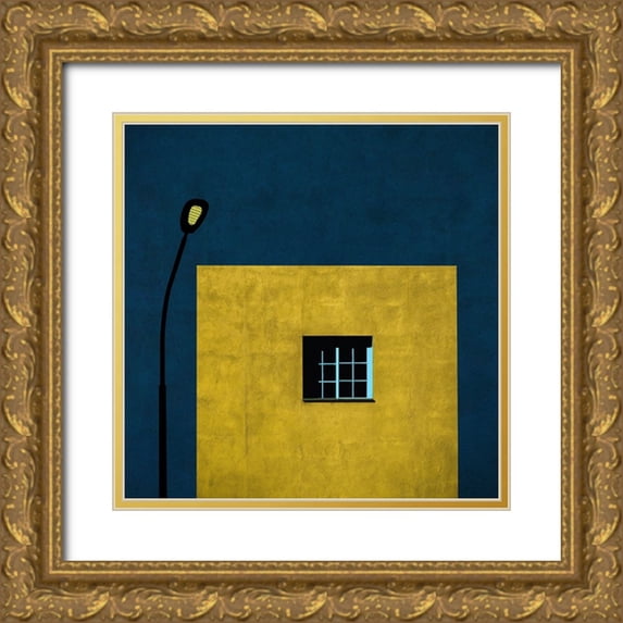 Schuster, Inge 12x12 Gold Ornate Wood Framed with Double Matting Museum Art Print Titled - Urban abstract