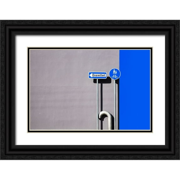 Schuster, Inge 18x13 Black Ornate Wood Framed with Double Matting Museum Art Print Titled - Urban Shadows