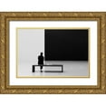 thumbnail image 1 of Schuster, Inge 32x23 Gold Ornate Wood Framed with Double Matting Museum Art Print Titled - Black A White, 1 of 4