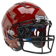 Schutt F7 LX1 Youth Football Helmet with Carbon Steel Facemask Scarlet, Black Medium