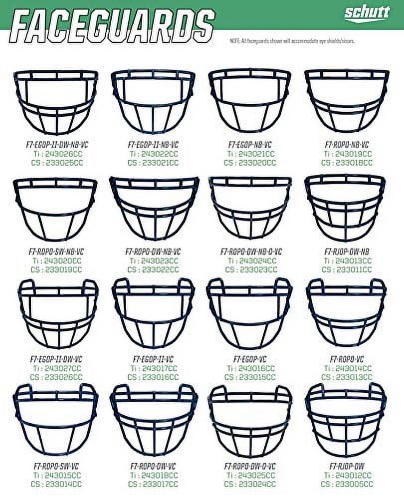 Maschera Facciale Schutt F7 Per Calcio - Adatta A Tutti I Caschi E Visiere - Foto 5