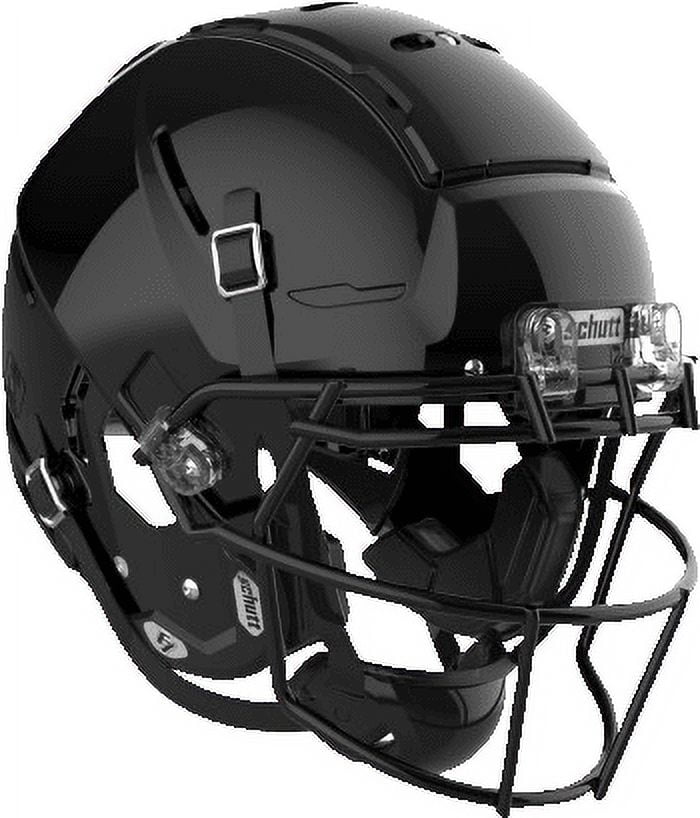 Schutt F7 VTD Adult Football Helmet with Carbon Steel Mask (Black, XL+, Black ROPONB)