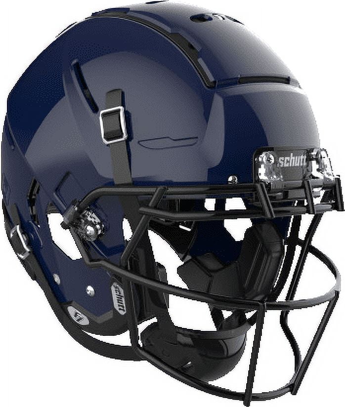 Schutt F7 VTD Adult Football Helmet with Carbon Steel Mask (Navy, XL, Black ROPO-NB)
