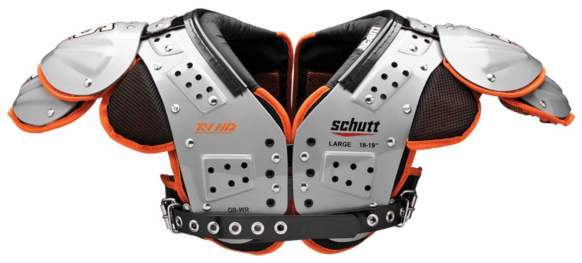 Schutt Adult XV HD All Purpose Football Shoulder Pad Gray/Orange L