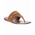 thumbnail image 1 of Schutz Aria Suede Thong Flat Sandal, 8.5, Brown, 1 of 5