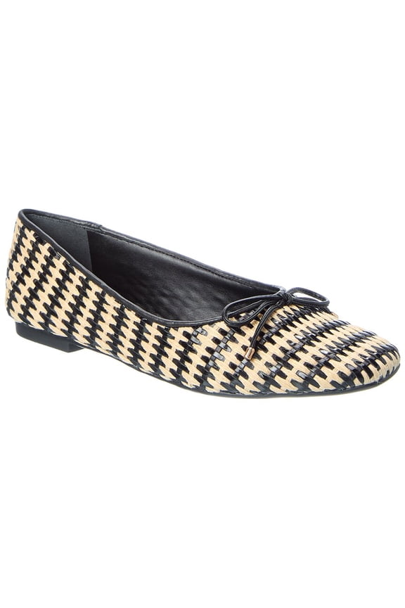 Schutz Arissa Leather Flat Ballet, 7.5, Black