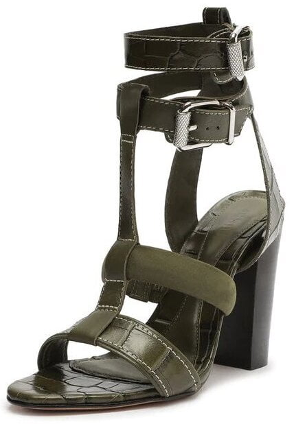 Schutz Chantelle Croc-Embossed Heel Sandals Ethiopia Ubuy