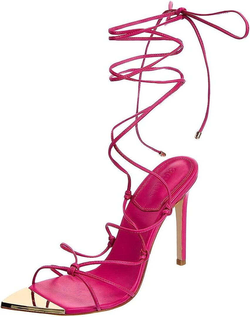 Hot pink online strappy heels