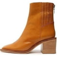 thumbnail image 1 of Schutz Heires Golden Ochre Back Zipper Pointed Toe Block Heel Ankle Boots (Golden Ochre, 11), 1 of 1
