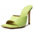 thumbnail image 1 of Schutz Kate Fresh Green Slip On Open Square Toe Stiletto High Heel Sandals (Green Fresh, 9), 1 of 6