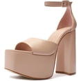thumbnail image 1 of Schutz Lenne/Elsie Sweet Rose Ankle Strap Open Toe Block Heel Platform Sandals (Sweet Rose, 11), 1 of 5