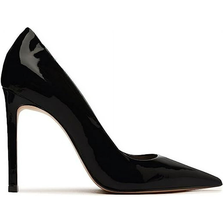 Schutz Lou Black Patent Classic Womens Slip On Pointed Toe