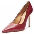 thumbnail image 1 of Schutz Lou Garnet Slip On Pointed Toe Slimmed-Down Stiletto Heeled Pumps (Garnet, 8), 1 of 5