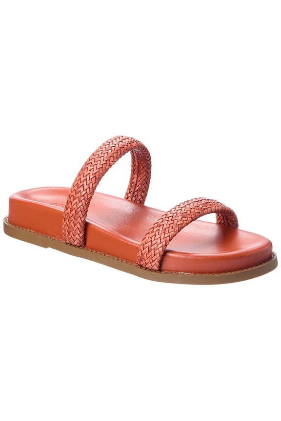 Schutz Ruby Leather Flat, 10, Brown