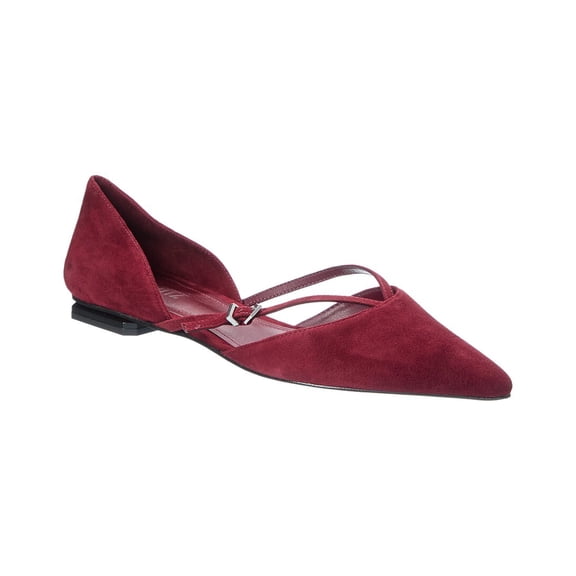 Schutz Rue Suede Flat, 9, Brown