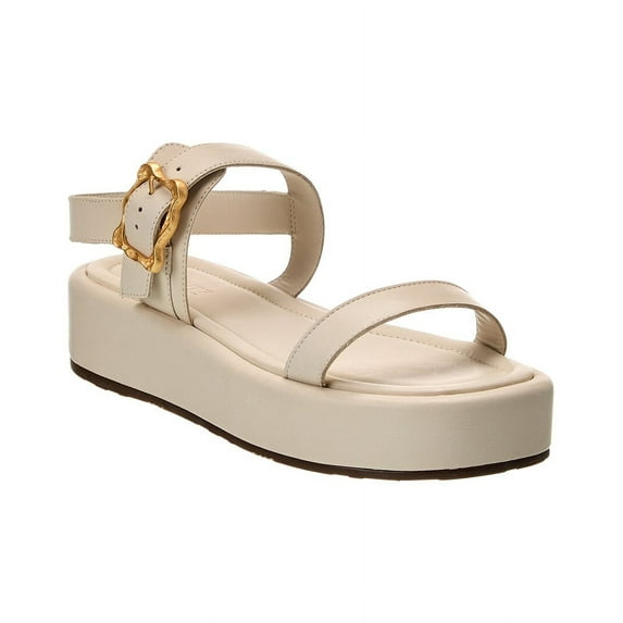Schutz Wavy Form Leather Sandal, 7.5