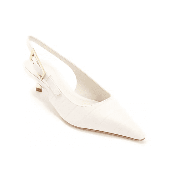 Schutz Women's Ciara Slingback Kitten Heel Pumps - Cultured Pearl