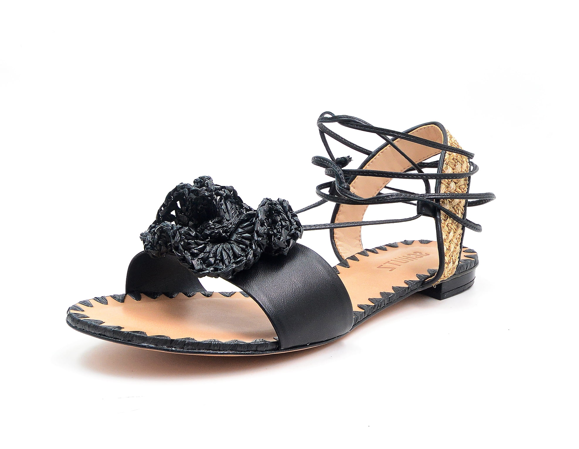 SCHUTZ Womens White Jute Wrap Cork Crisscross Adjustable Strap Demmy Round Toe Platform Slingback Sandal B main image 1