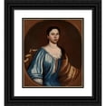 thumbnail image 1 of Schuyler Limner 12x14 Black Ornate Wood Framed Double Matted Museum Art Print Titled: Portrait of a Lady (Possibly Tryntje Otten Veteris) (1720-25), 1 of 5
