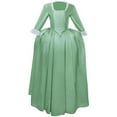 thumbnail image 1 of Schuyler Sisters Inspired Colonial Dress - Hamilton Musical Style Green Gown, 1 of 4