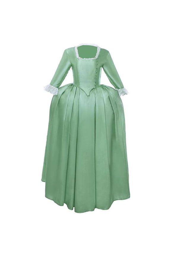 Schuyler Sisters Inspired Colonial Dress - Hamilton Musical Style Green Gown