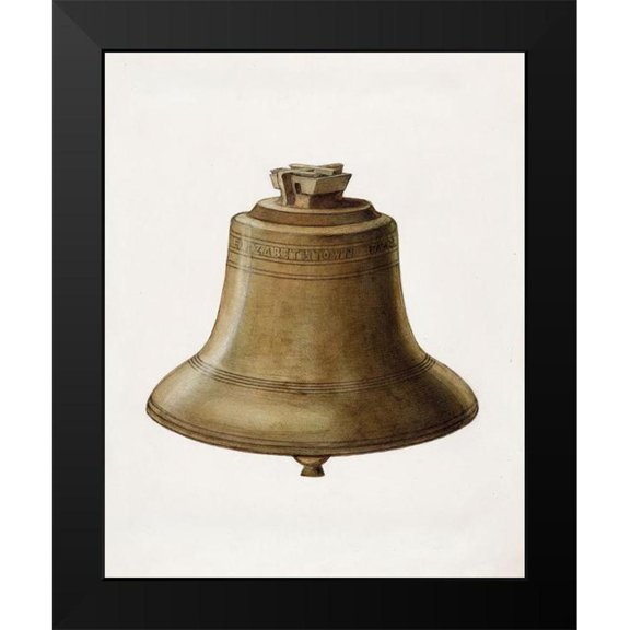Schwabe, Erwin 12x14 Black Modern Framed Museum Art Print Titled - Courthouse Bell 1936