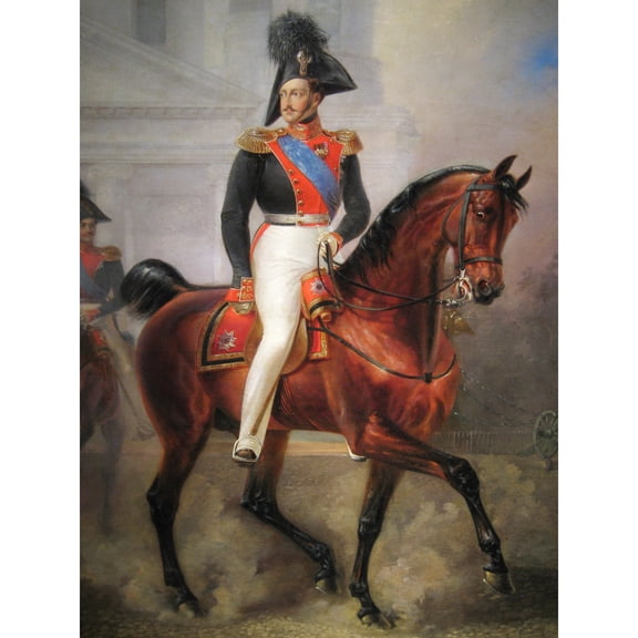 Schwabe Portrait Nicholas I Russia Detail Painting Extra Large XL Wall Art Poster Print
