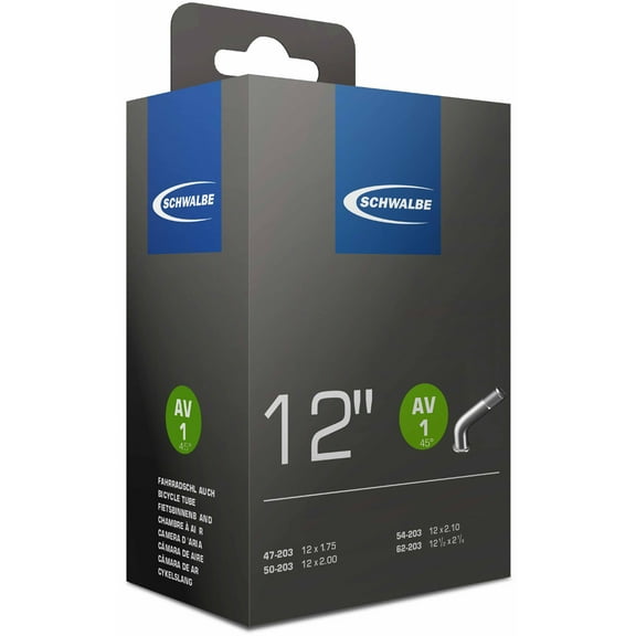 Schwalbe Unisex's AV1 45 Tubes, Black, 47/62-203, 1.040532001E7