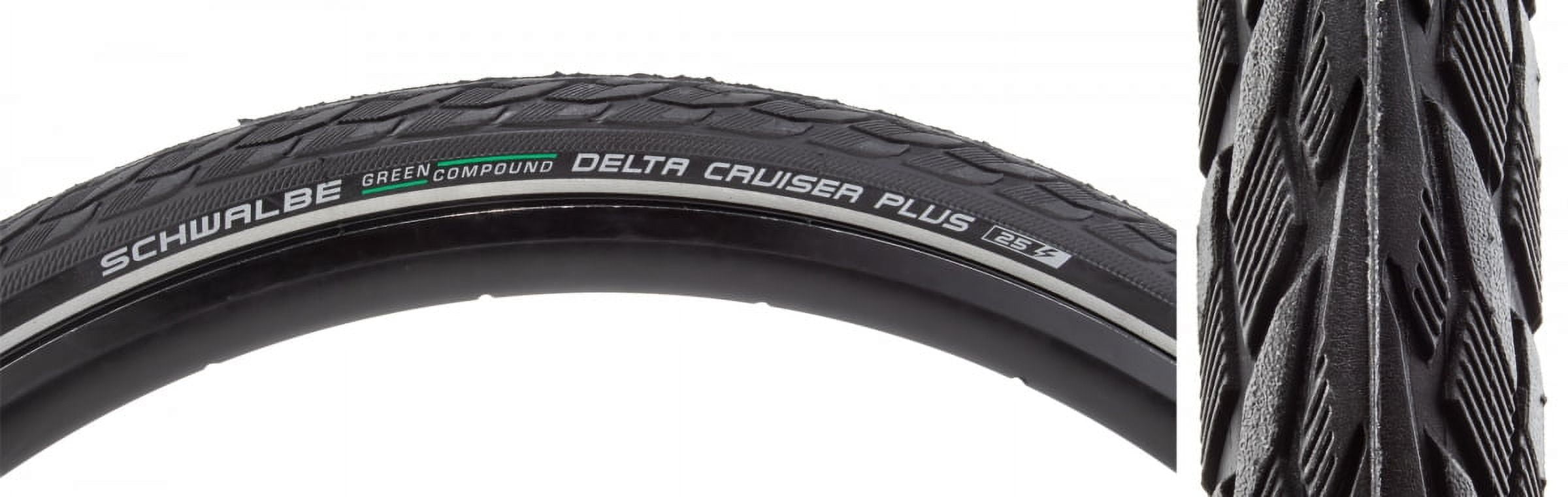 Schwalbe Delta Cruiser+ Active Twin PG 26x1.75 Wire 50tpi 70psi Bk/Bsk/Ref Tire