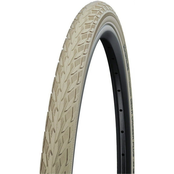 Schwalbe Delta Cruiser Plus Tire - 700 x 35, Clincher, Wire, Creme/Reflective, PunctureGuard, SBC