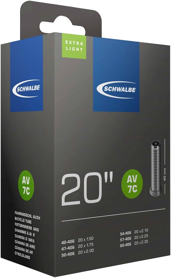 Schwalbe Extra Light Tube 20x1 50 2 35 40mm Schrader Valve schwalbe-extra-light-tube-20x1-50-2-35-40mm-schrader-valve