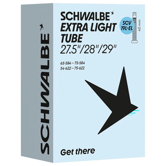 Schwalbe Bicycle Inner Tube SCV19L-EL Extra Light 54/75-584/622 IB Black 40 mm