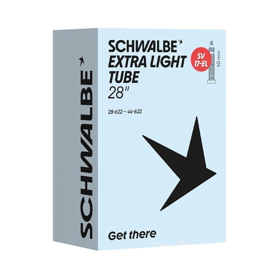 Schwalbe SV17-EL Extra Light Bicycle Inner Tube 28/44-622 IB Black 40 mm