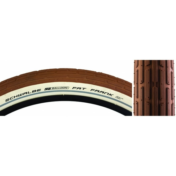 Schwalbe Fat Frank Tire - 26 x 2.35, Clincher, Wire, Brown/White, Active Line