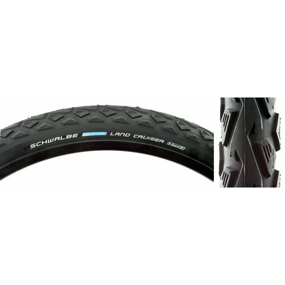 Pack of 2 Schwalbe Land Cruiser 700x35 Clincher Wire TPI 85 Black/Bsk Reflective