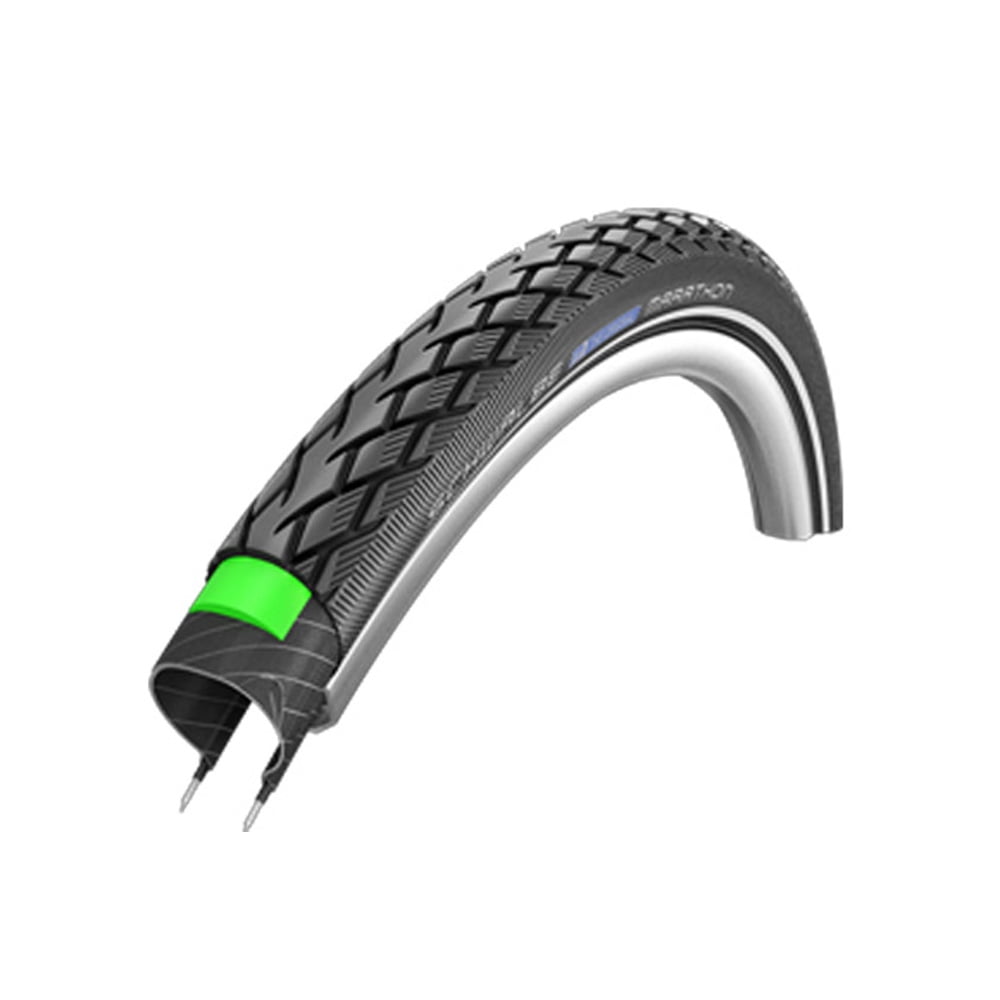 Schwalbe Marathon Black GreenGuard HS 420 700x25 Wire Bead Tire Commuter
